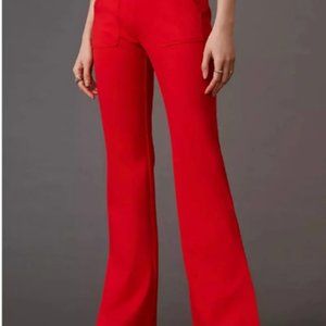 Anthropologie Maeve Kick Flare High Waist Knit Trousers M